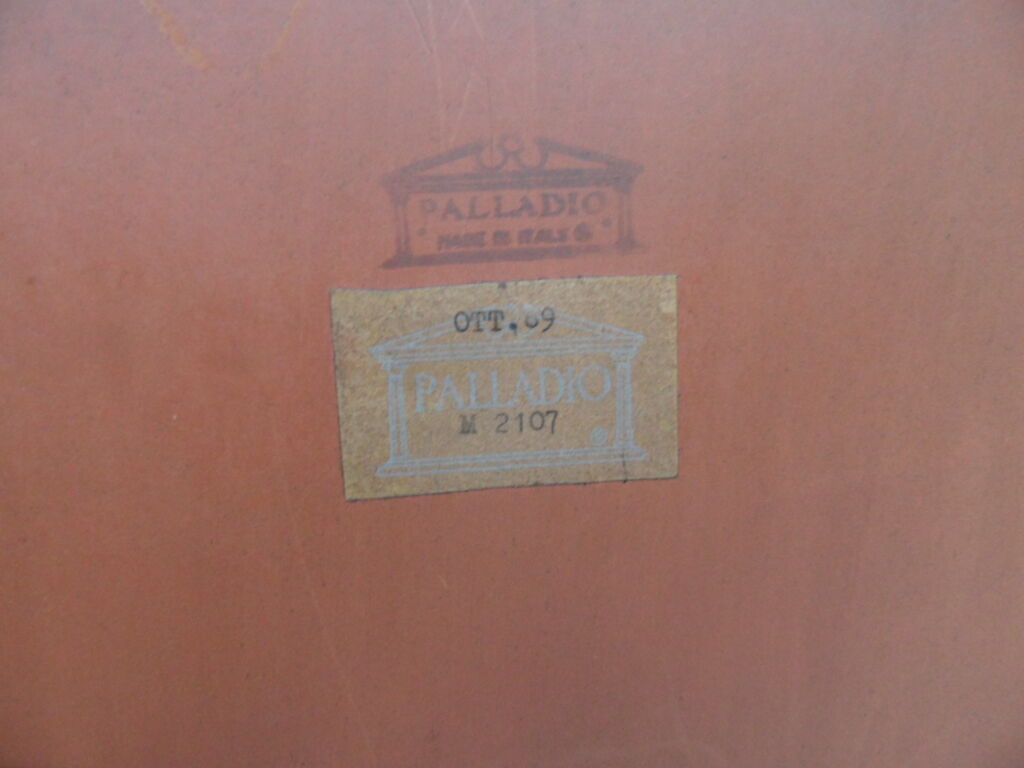 Miroir doré italien vintage 27x74cm