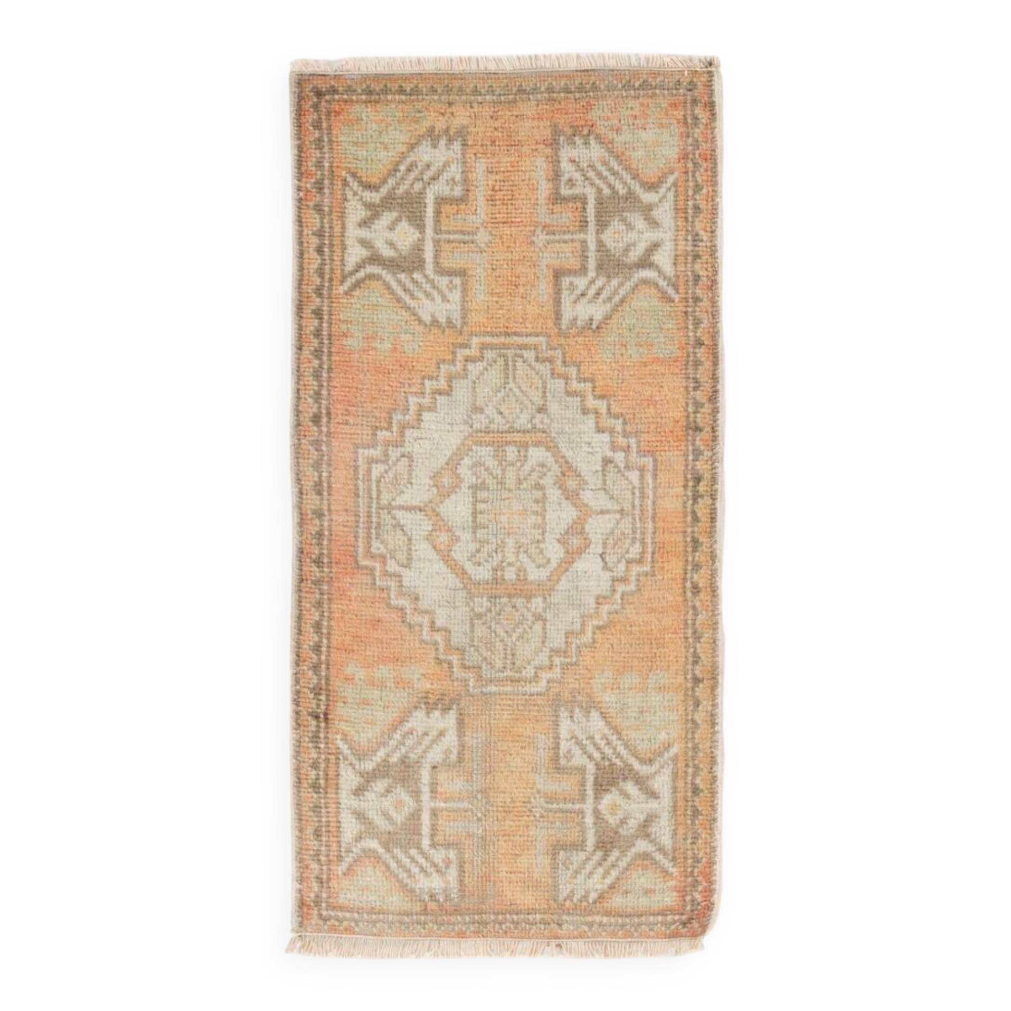 Vintage Accent Rug. Wool Turkish Seat Cover. Rustic Kitchen Rug. Handmade Door Mat. Bath Mat