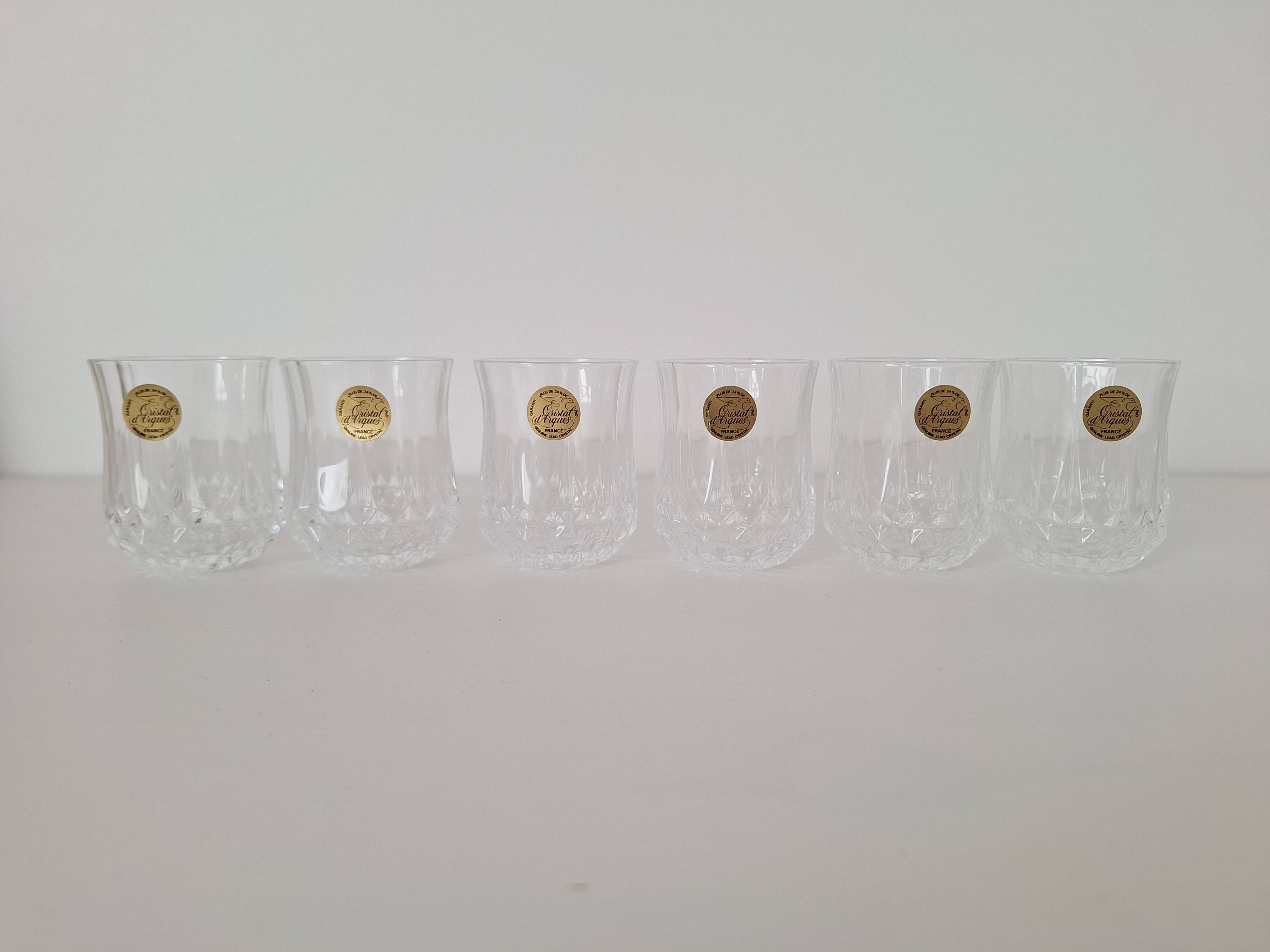 Crystal liqueur glasses from Arques