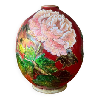 Enamelled copper vase signed Camille Fauré – Limoges, circa 1930