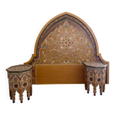 Headboard and bedside tables