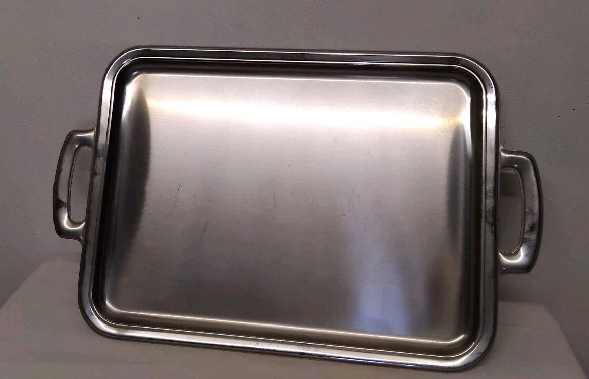 Motta - Rectangular Stainless Steel Tray with Handles