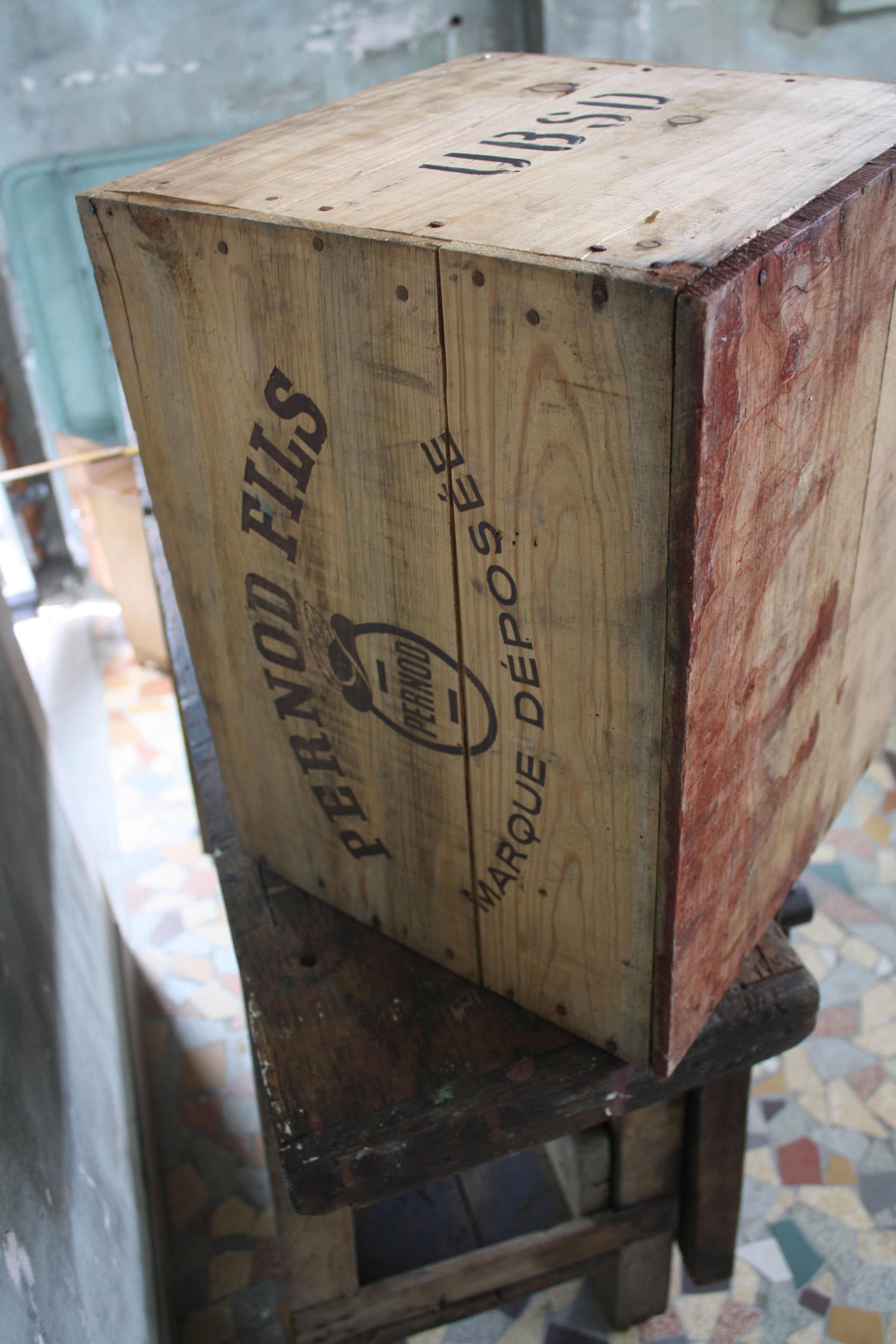 Pernod Fils wooden crate