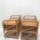 Vintage bamboo and rattan bedsides