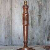 Vintage lamp, vintage lamp base, wooden and copper lamp base, lamp
