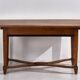 Vintage solid wood dining table (France, circa 1940)