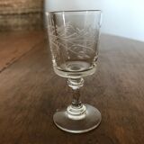 Engraved glass shot service