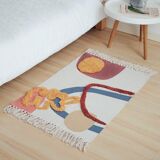 Berber spirit rug in primary colors 60x90cm