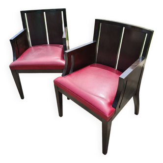 Pair of Philippe Hurrel armchairs