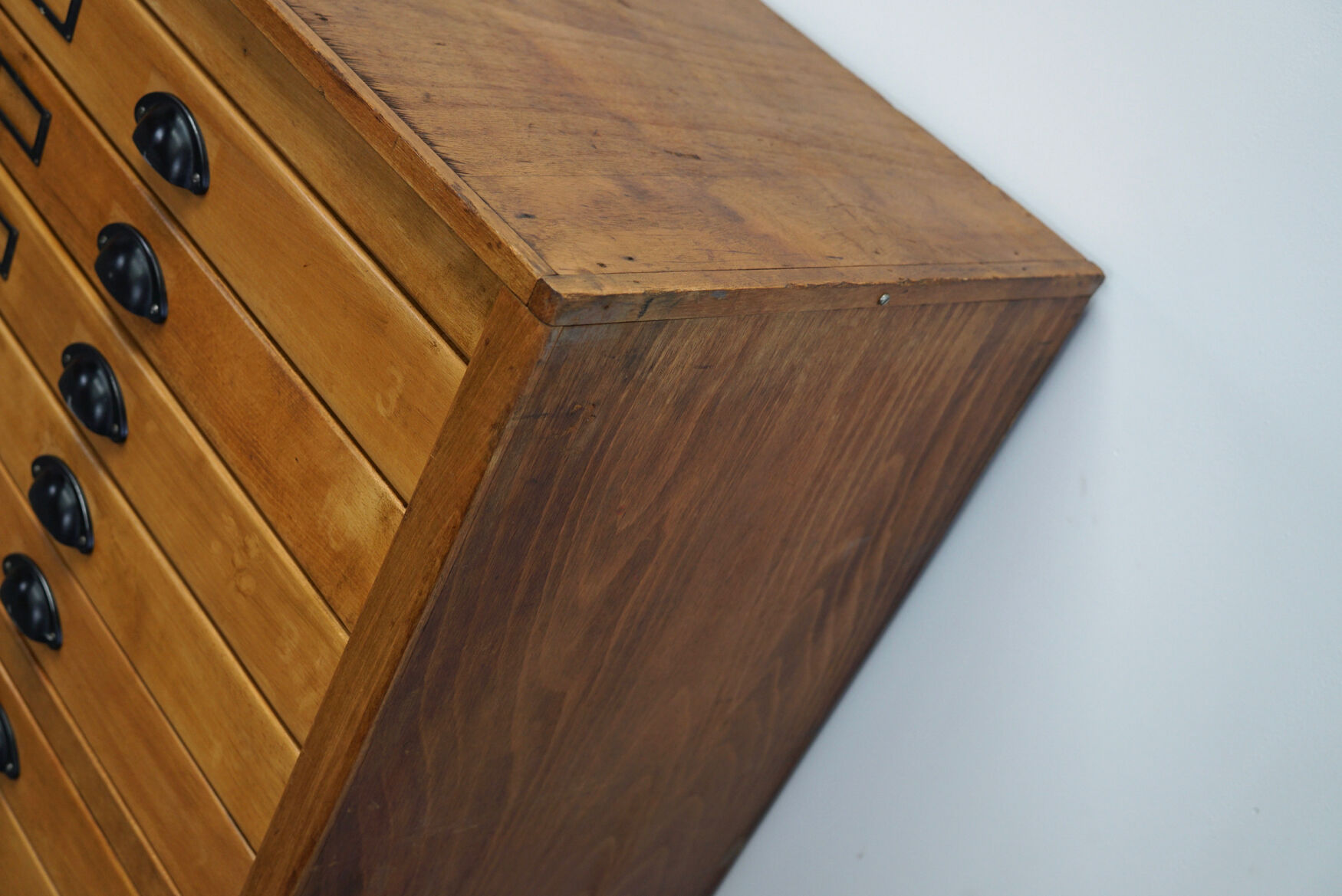 German beech apothecary cabinet, 1930s