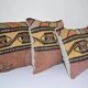 Set of 2 vintage kilim cushion covers 41x41 cm
