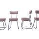 4 Ronéo Pullman chairs, Bauhaus 1950, reupholstered