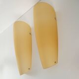 Set of two wall lamps, Murano glass, Italian design, 1980s, manufacture: Victoria