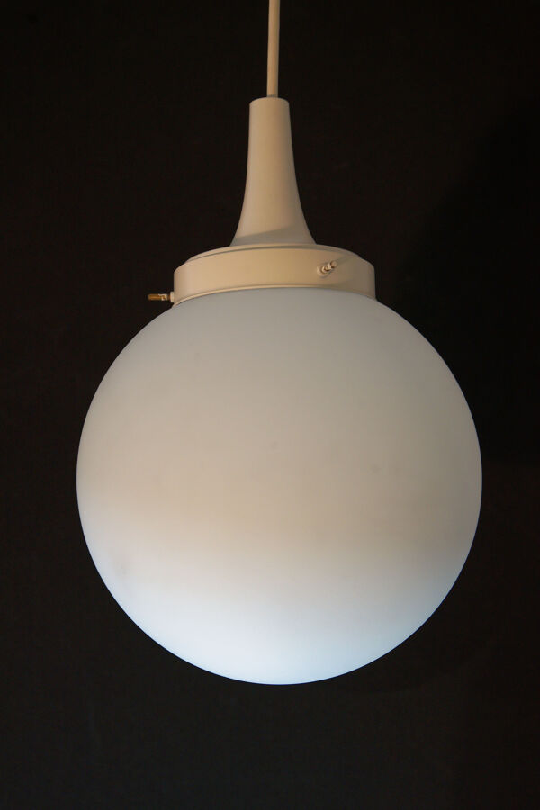 Frosted Glass Lamp Hanging Lamp from Limburg, 1970s