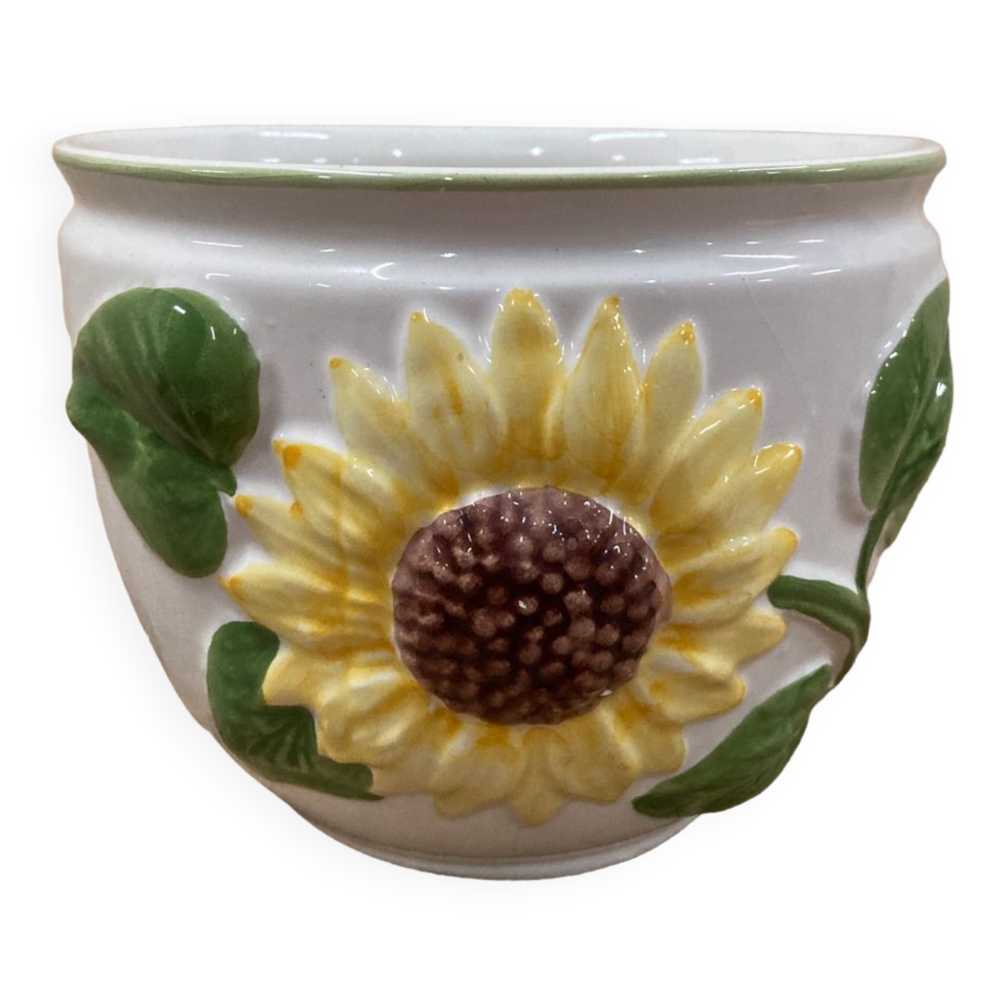 Ceramic sunflower pot cover