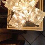 Glass ice cube lamp circa 1960