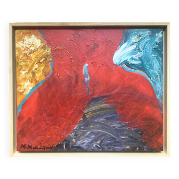 Acrylique sur toile de michael mulcahy, irlandais (1952).