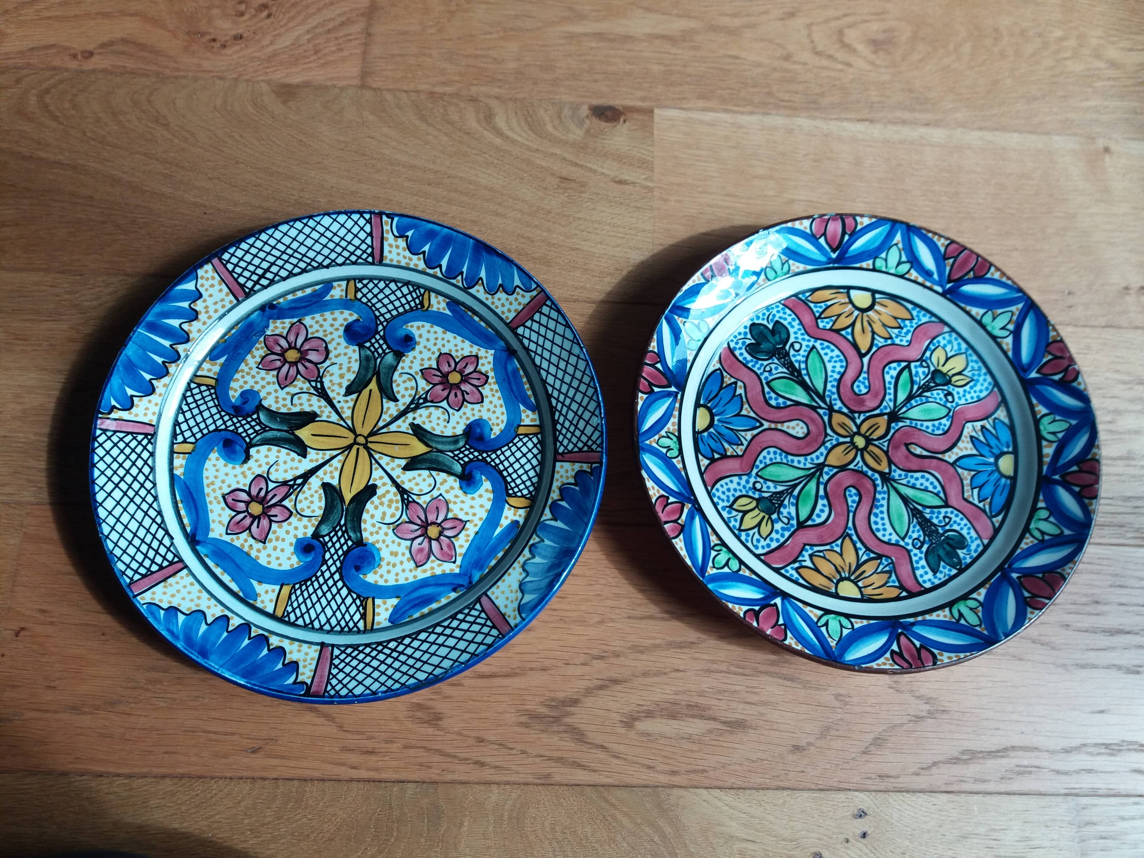 Hand painted decorative wall plates Spain