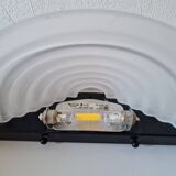 Pair of Italian design wall sconces in glass, art deco style.