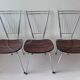 Lot de 3 chaises en formica et chrome années 70