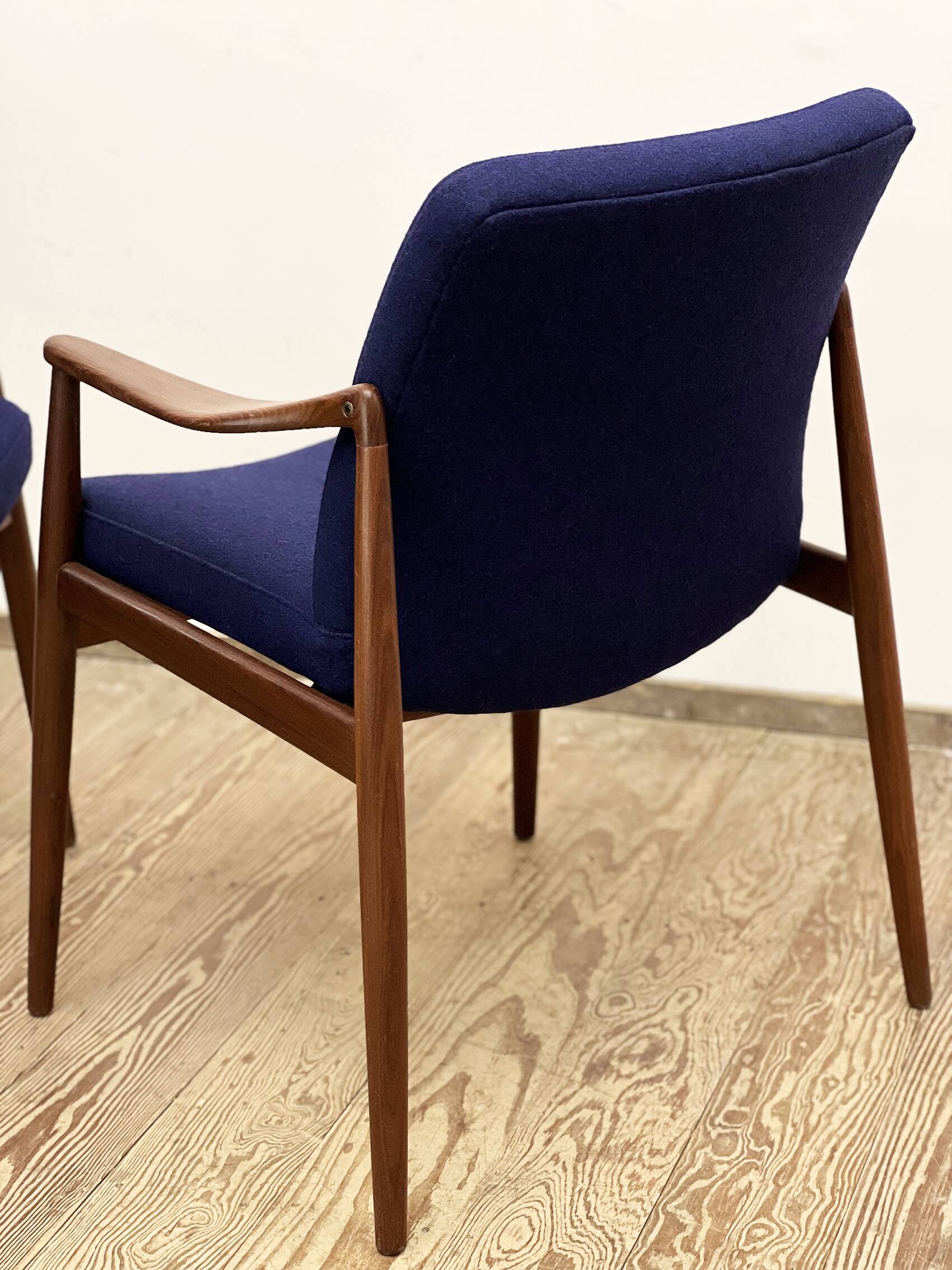 Two Mid-Century Modern Teak Armchairs by Hartmut Lohmeyer for Wilkhahn, 1950s