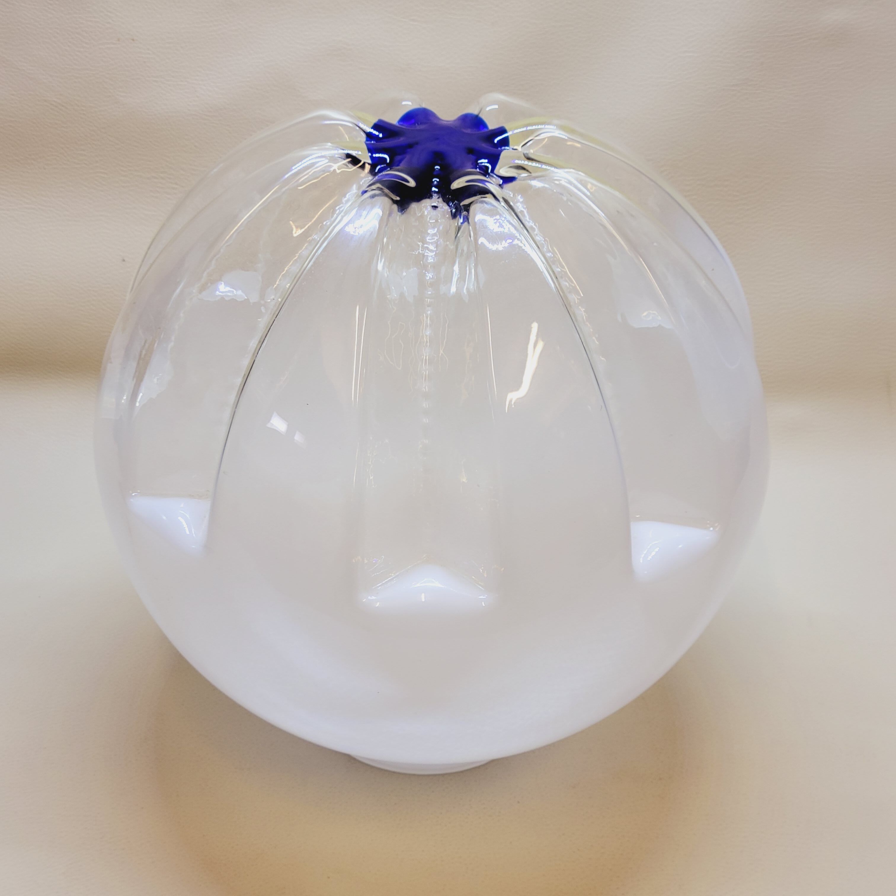 Globe Boule Pour Suspension Ou Lampe Lampadaire Vintage Mazzega Italie 1970 30cm