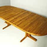 Table à manger extensible en pin massif des années 1980 par rubby, fabriquée au danemark