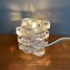 Glass table lamp by Peill & Putzler 1960s Ice cube series