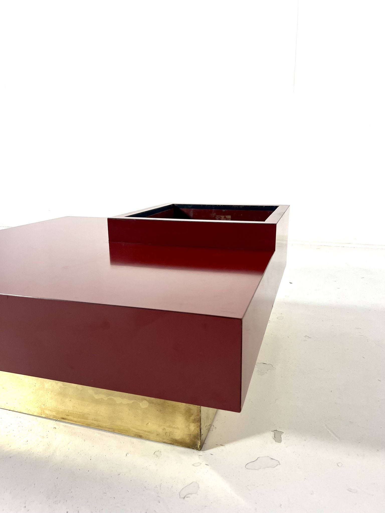 Table basse carrée, Design italien, années 80