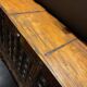 Antique wedding furniture from Rajasthan in carved wood, with inlays.