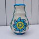 Glazed earthenware vase, floral/sun decoration, Catteau, Boch