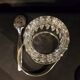 Crystal ice bucket and stainless steel spoon
