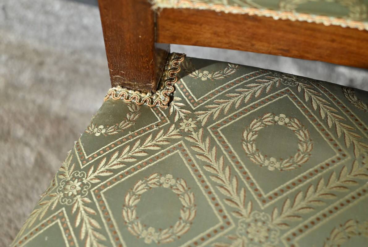 Paire de Fauteuils à Crosses en Acajou, époque Restauration – Début XIXe