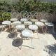 12 chaises Fermob 1900 et table Montmartre