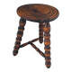Old small vintage solid wood tripod stool farmhouse