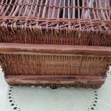 Antique wicker laundry basket