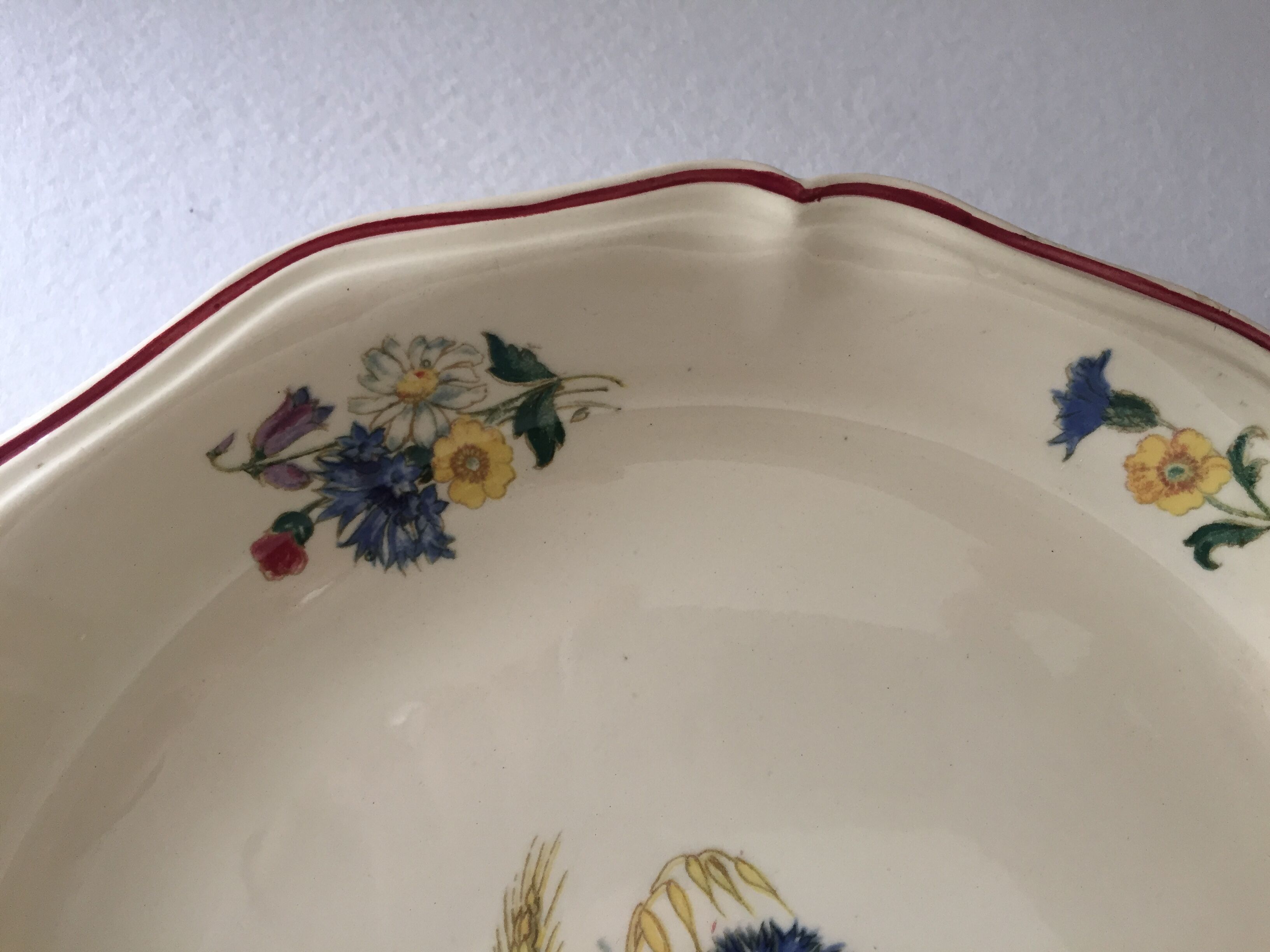 Old serving dish digoin sarreguemines model agreste