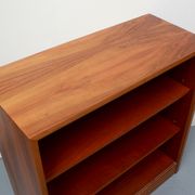 1960s bookcase with green back panel