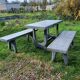 Old garden furniture in vintage stone