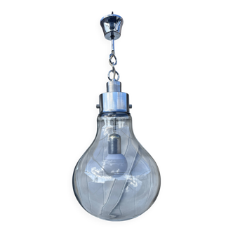 lutre verre fumé design années 70