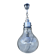 lutre verre fumé design années 70