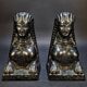 Ancient Orientalist Andirons – Assyrian Figures 18th Century