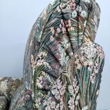 Pair of High-Quality Patterned Fabric Armchairs, Italy