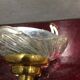 Pair of glass and gold metal sconces in the 1950s
