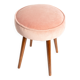 Set of two baby pink velvet stools, mid-century, Europe, 1960s.