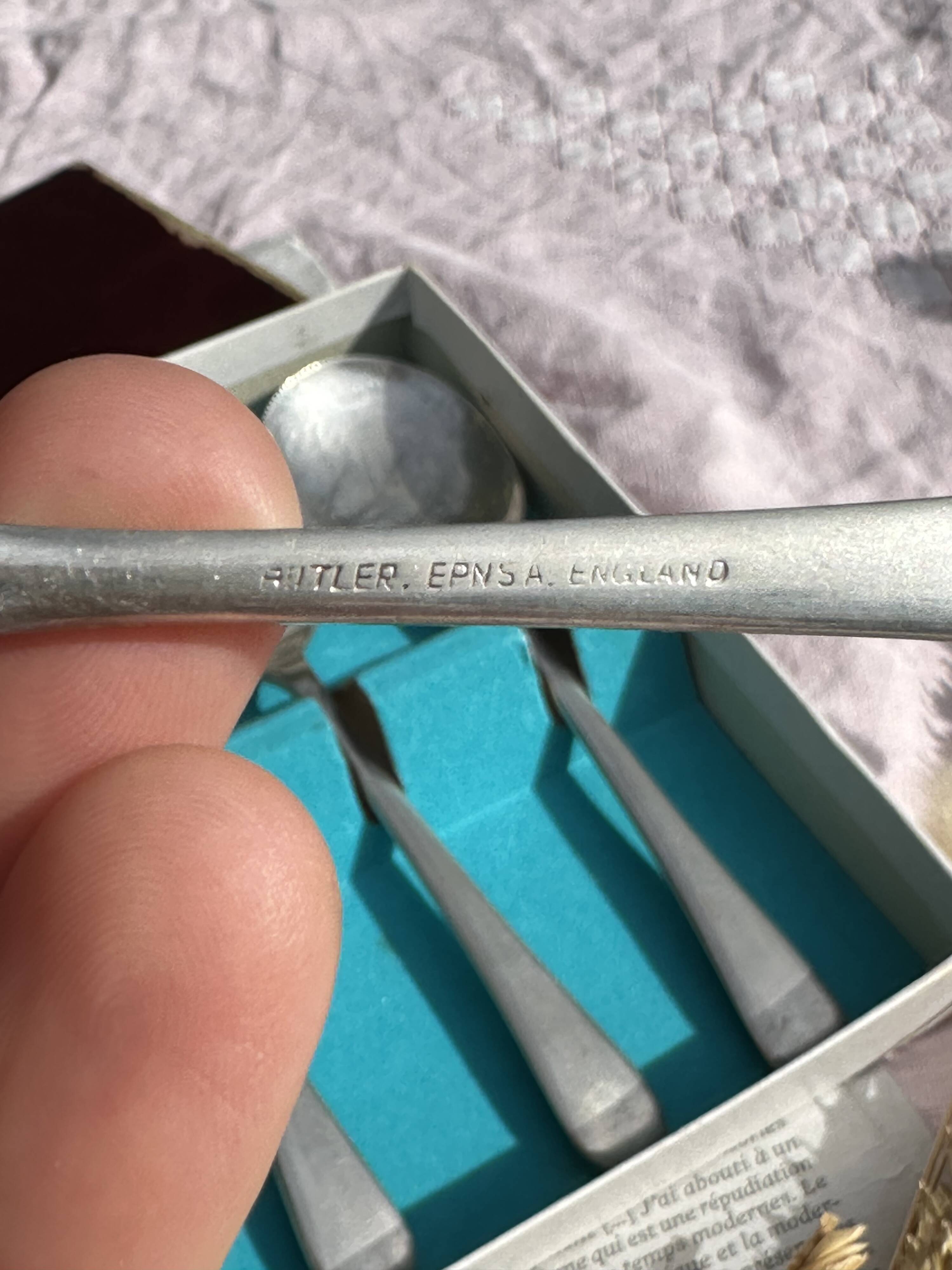 Set of 6 Vintage Fruit or Ice Cream Spoons Model Uniplat