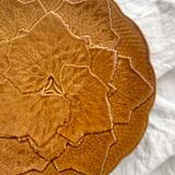 Round earthenware dish with vine leaves, Gien creation, Primefleur vintage