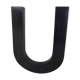 Metal sign letter "U"