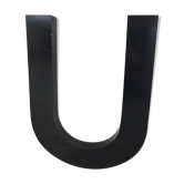 Lettre d'enseigne métallique "U"