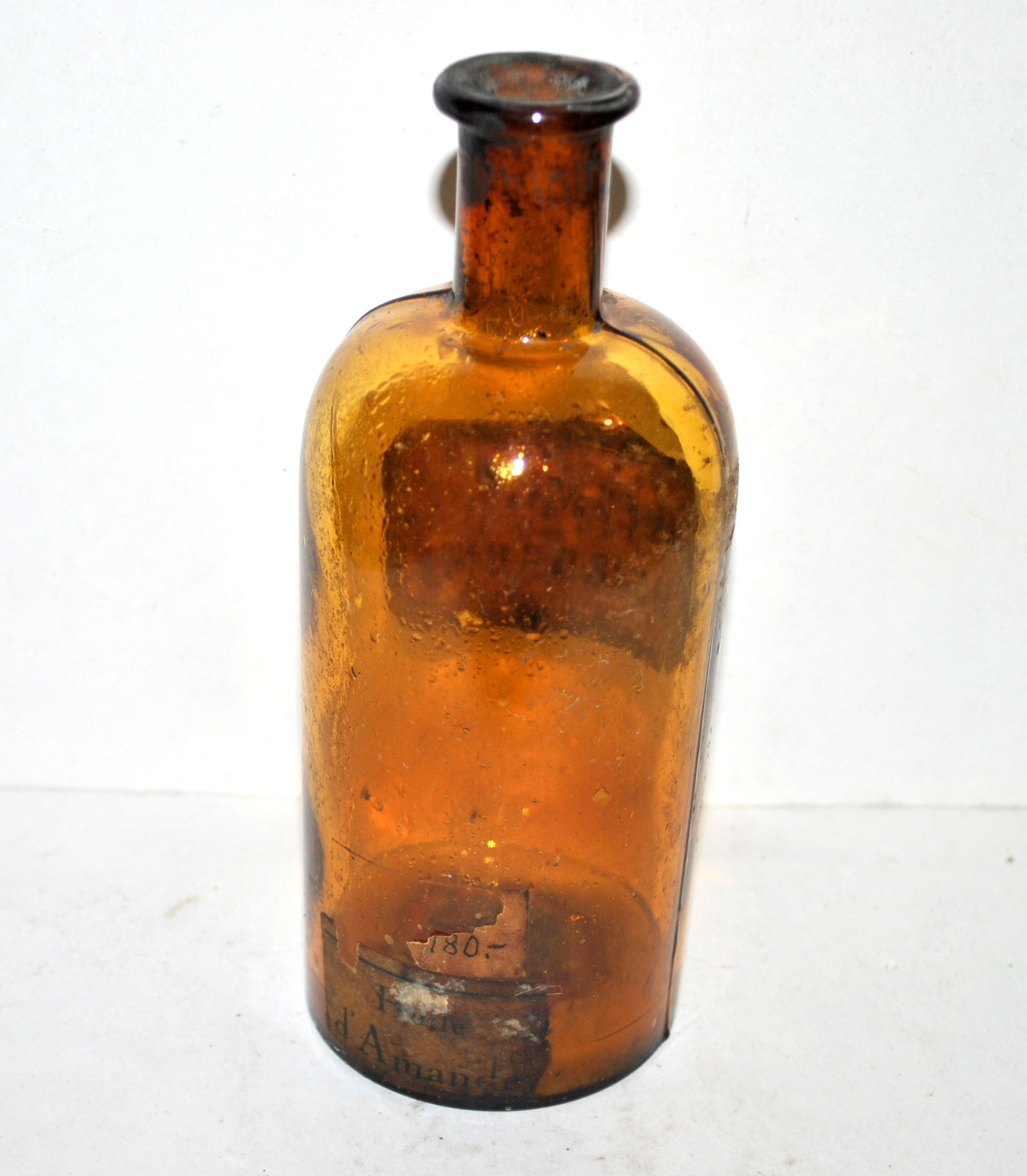 Set of 4 old brown glass apothecary bottles - Lab pharmacy bottle